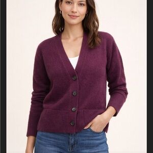 Banana Republic Deep Purple Cardigan Sweater